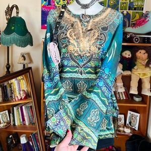 Bohemian Multicolor Long Sleeve Top